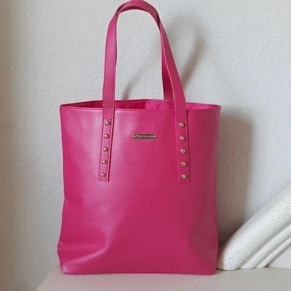 Juicy Couture Handbags - Juicy Couture tote bag hot pink with gold accents